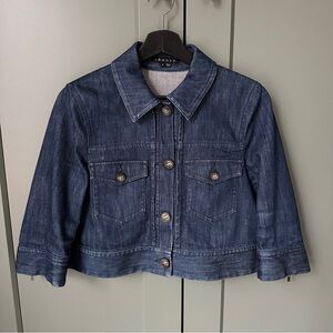 Theory Cropped Denim Jacket M